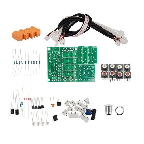 Sélecteur de Signal d'entrée Audio, relais à 4 voies, commutation Rca, panneau de sélection d'entrée Audio avec bouton de commutation pour amplificateurs