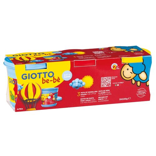 Giotto 4631 00 Bébé Bateau Pâte À Modeler Super, Caisse Avec 3 X 220 Grammes De Couleurs Standard