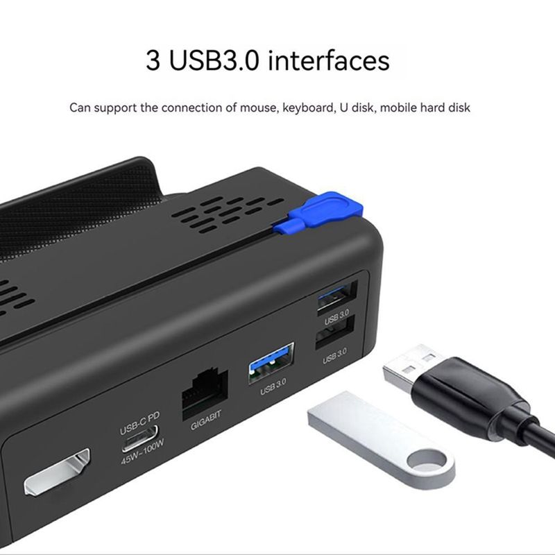 Base De Conversion Vido Usb C Vers Rj45, Support Hub Pour S... - 4