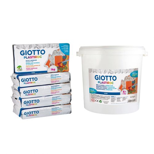 Giotto Giotto Plastiroc - Pain 1kg Blanc Pâte Autodurcissance