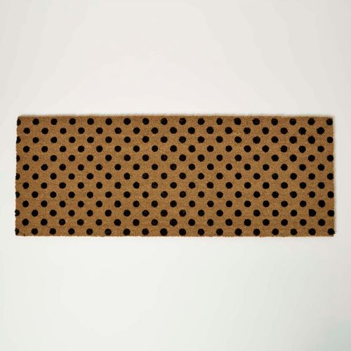 Grand Paillasson Coco À Pois 120 X 45 Cm
