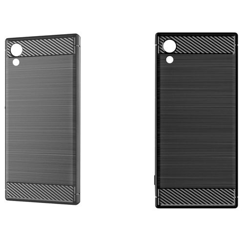 Étui De Téléphone En Silicone Anti-Chute Pour Sony Xperia Xa1, Noir Et Gris, Housse De Protection, Dessin, 2 Pièces