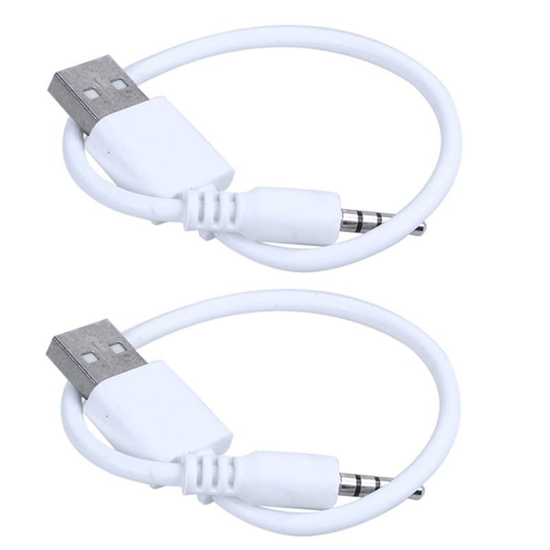 Câble De Séparation De Données Usb Blanc Pour Apple, Ipod Shuffle 1st, 2nd, Chargeur Isabel, 2 Pièces