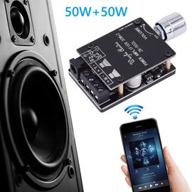 Haut-parleur double canal HIFI numérique, XY-AP50L, 2x50W, panneau  d'amplification de puissance Audio, 3.5mm AUX, Audio stéréo, compatible  Bluetooth, 5.0 Amp
