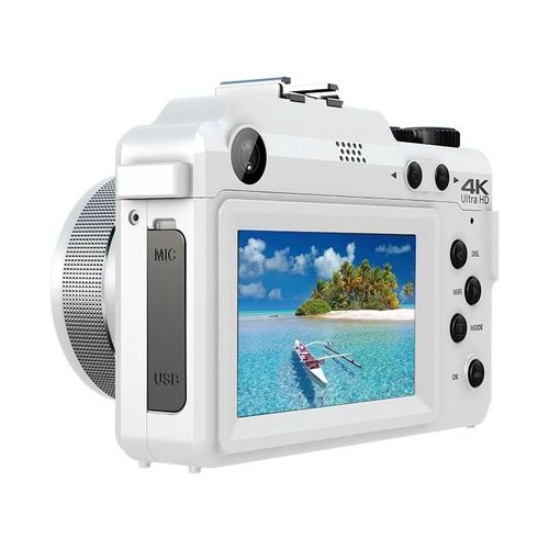 Appareil Photo Numérique 48MP 4K Zoom 18x Écran 3 Pouces WiFi Transfert Facile Blanc YONIS