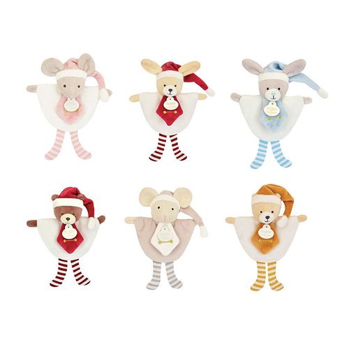 Doudou Plat Petit Lutin De Noël (Modèle Aléatoire) - Multicolore