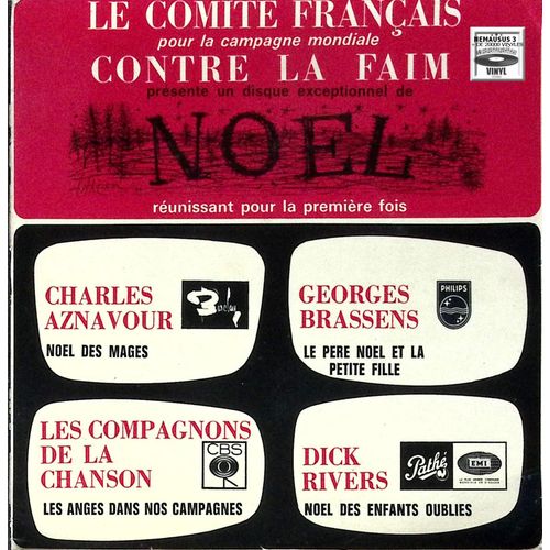 Noel Des Mages - Les Anges Dans Nos Campagnes - Le Père Noel Et La Petite Fille - Noel Des Enfants Oubliés - Aznavour / Brassens / Dick Rivers & Les Compagnons De La Chanson - 1966