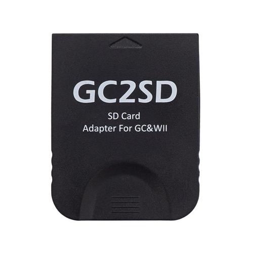 Adaptateur De Carte Mémoire Micro-Sd Gc2sd, Pour Nintendo Gamecube Wii Consoles Sd2sp2 (Noir)