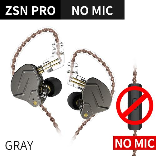 KZ-Écouteurs filaires Zmersible Pro HiFi Bass, casque antibruit, prise 3.5mm, sans micro, technologie hybride 1esse + 1BA