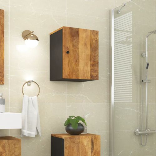 Vidaxl Armoire De Salle De Bain Murale 38x33x48cm Bois Massif Manguier
