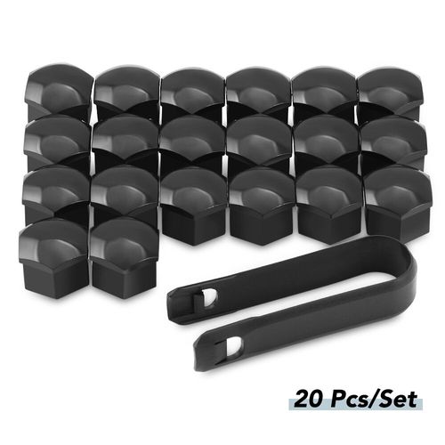 Capuchons d'écrou de roue de voiture,couvercle de vis de moyeu automatique,jantes de 2,2 pour KIT 206,207,208,301,307,308,407,408,508,607,2008,3008,4008,5008,RCZ - Type 17mm black