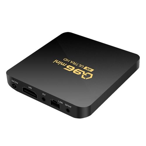 Q96 Mini Smart TV Box, Décodeur 4K, Android TV, 1 Go + 8 Go, Façades, Core Network TV First, EU Plug, 1 Set