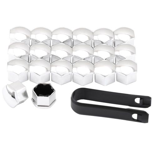 Couvertures De Boulons D'écrou De Moyeu De Roue De Voiture,Capuchon De Roue Automatique,17mm,Ford Explorer,Kuga,Fortis,Rollet,Captiva,Suzuki,Jimny Sx4,S-Cross,Haval - Type Argent