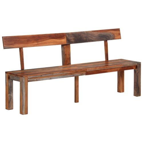 Vidaxl Banc Avec Dossier 160 Cm Gris Bois Massif D'acacia