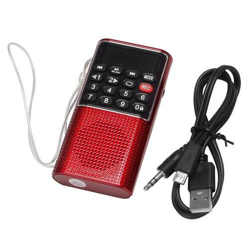 HOT-L-328 Mini Portable Pocket FM Auto Scan Radio Musique Audio MP3 Lecteur Extérieur Petit Haut-Parleur Avec Enregistreur Vocal