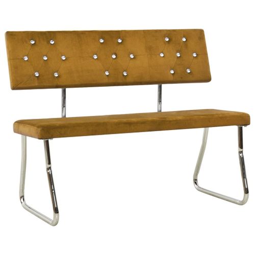 Vidaxl Banc 110 Cm Marron Velours