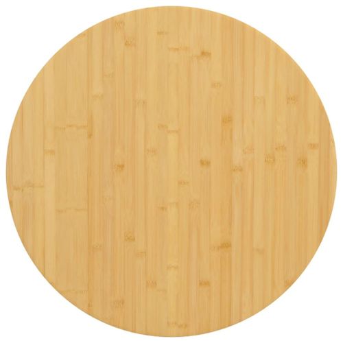 Vidaxl Dessus De Table Ø80x2,5 Cm Bambou