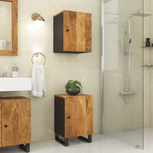 Vidaxl Armoire De Salle De Bain 38x33x58 Cm Bois Massif De Manguier