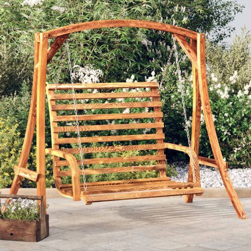 Vidaxl Balancelle Bois Courbé Avec Finition En Teck 126x63x92 Cm