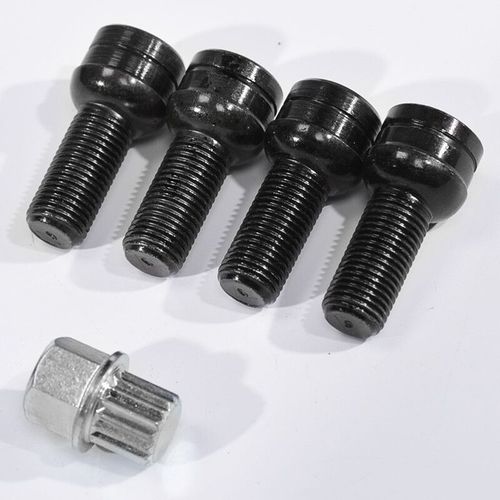 Boulon de roue antivol et écrou LDPNut,adapté pour VW Golf Jetta Beetle Passat,Audi,accessoires de boulons de roue de voiture,1 jeu,17mm