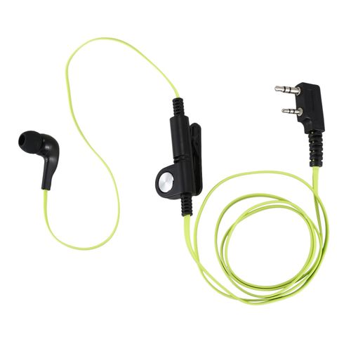 Écouteurs Style nouilles à 2 broches, casque d'écoute, prise K, pour Baofeng Uv5R Bf-888S Uv5R, fil vert Radio
