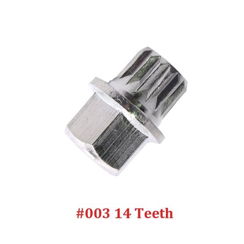Écrou De Verrouillage De Roue Antivol,Adaptateur De Clé -000--009,Pour Volkswagen Bora,Golf,Jetta,Passat,Audi A4,Horizon,A8,Tt,Q7,Q5,1 Pièce - Type 003 14 Teeth