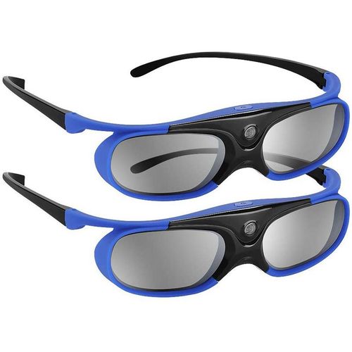 Lunettes à Obturateur Actif DLP-Link 3D Rechargeables par USB, Compatibles avec BenQ W1070 W700 Project, 2 Pièces