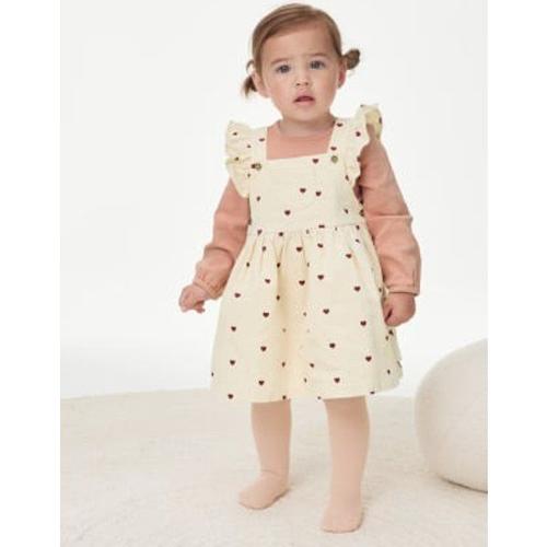 Ensemble 3 Pièces Chasubles En Coton À Imprimé C?Ur (Jusqu'au 3 Ans) - Multicolore