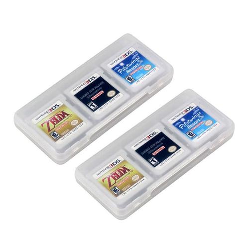 Étui De Rangement Transparent Pour Cartes De Jeu, Boîte À Cartouches, Nintendo 3ds, Xl, Ll, Nds, Dsi, 2 Pièces, 6 En 1