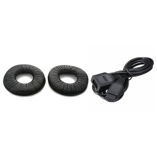 1 Paire Pour Sony Mdr-V150 V200 V250 V300 V400 Zx300 Sauna Remplacement De Téléphone Oreillette Et 1 Pièce 9 Broches Câble D'extension