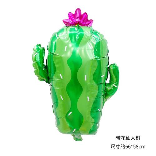 Balloons de fete,D'aluminium Ballons,Ballon Anniversaire Decoration de Fete Anniversaire-cactus en fleurs