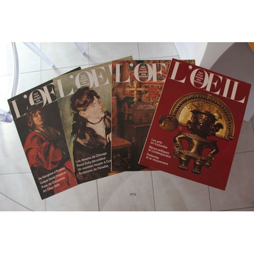 8 Revues D' Art - L'oeil . 1976