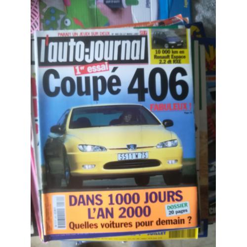 L'auto Journal 460 De 1997 Peugeot 406 Coupe V6 Pack,Audi A6 2.4,Chrysler Voyager 2.4 Se Confort,Opel Sintra 2.2 16v Gls,Polo Gt 16v,Espace 2.2 Dt Rxe,Opel Signum,Xantia