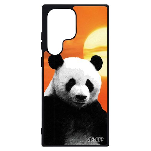 Coque Samsung Galaxy S23 Ultra Silicone Panda Design Smartphone Ecologie Telephone Ours Geant Animal Housse Ecolo Couché De Soleil