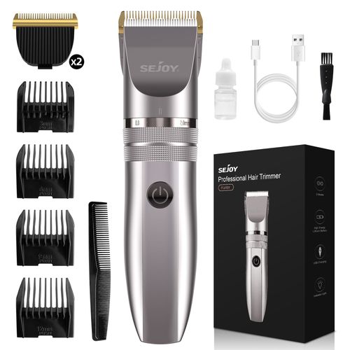 Tondeuse Cheveux Sejoy Électrique Homme Tondeuse À Cheveux Professionnelle Sans Fil Usb,2 Mode Vitesses, Peigne De Limite À 4 Niveaux