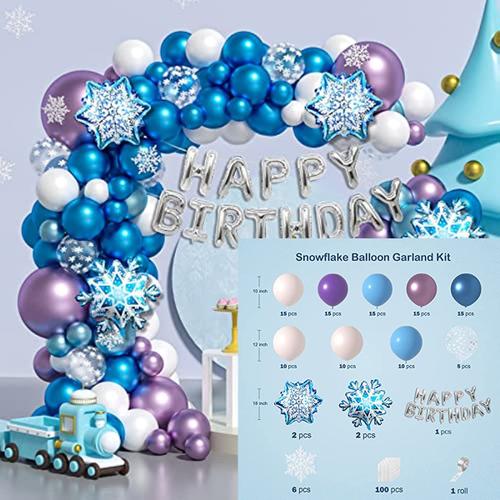 Balloons de fete,D'aluminium Ballons,Ballon Anniversaire Decoration de Fete Anniversaire-Neige A