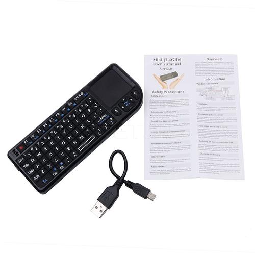 Mini clavier sans fil TouchSub, rétroéclairage pour Smart TV, Samsung, LG, Panasonic, Toshiba, 2.4G