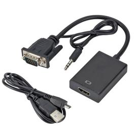 StarTech.com Convertisseur HDMI vers VGA avec audio - Adaptateur HDMI - HDMI  femelle/3,5 mm femelle/VGA femelle/3x RCA mâle - 1920 x 1200 -  convertisseur vidéo - noir
