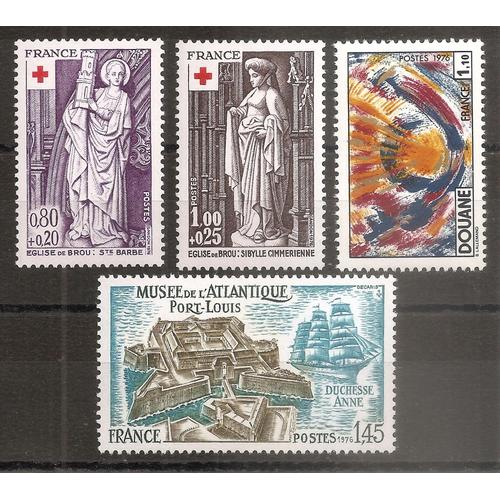 1910 À 1913 (1976) Croix-Rouge Brou / Douane / Port-Louis N** (Cote 4,1e) (9161)
