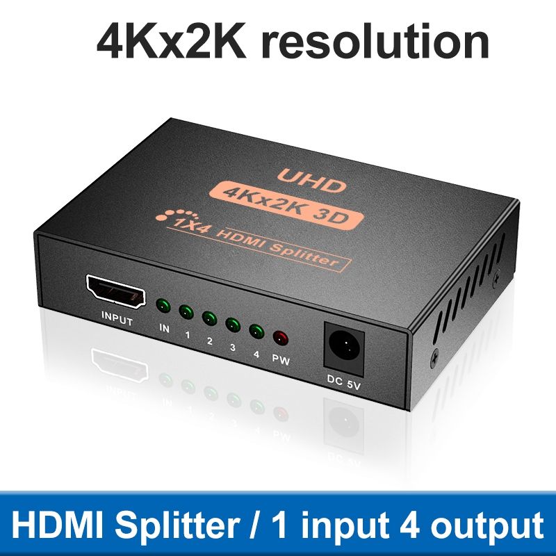 Rpartiteur HDMI 4K 1 age par 1 port vers 4 crans HDMI, dup... - 3