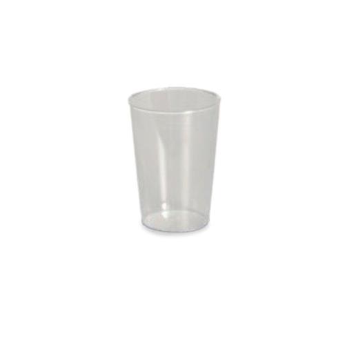 40 VERRES RONDS PLASTIQUES RÉUTILISABLES 10CL TRANSPARENT