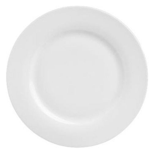 Lot De 6 Assiettes Porcelaine "Uni" 24cm Blanc