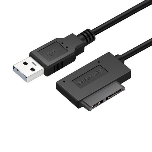 Adaptateur usb 2.0 Mini Sata Ii 7 + 6 13 broches, câble convertisseur pour ordinateur portable Cd/Dvd Rom, lecteur fin
