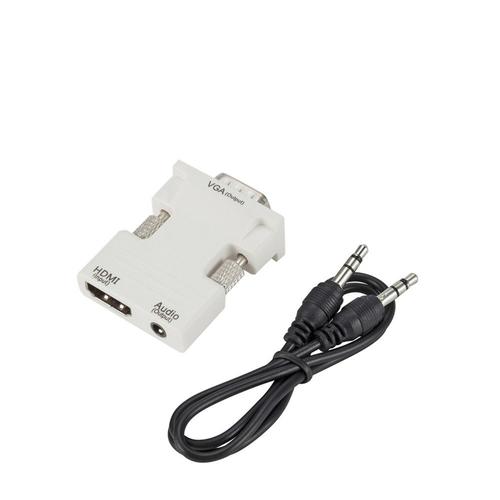 Convertisseur femelle-VGA mâle, compatible HDMI, avec adaptateur Audio, prise en charge de la sortie de Signal 1080P, pour PC portable, moniteur TV, projecteur