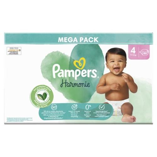 Pampers Harmonie 80 Couches Taille 4 (9-14 Kg)
