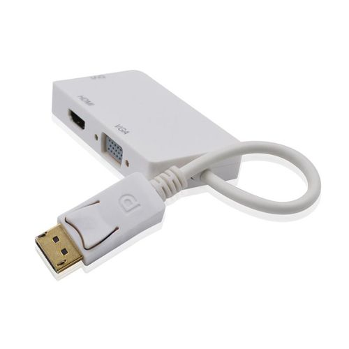 Adaptateur DisplayPort DP vers HDMI DVI VGA 3 en 1, câble, connecteur de convertisseur de Port d'affichage 1080P pour PC projecteur portable HDTV