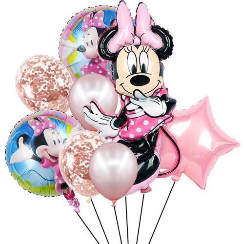 Balloons de fete,D'aluminium Ballons,Ballon Anniversaire Decoration de Fete Anniversaire-costume minnie rose a grandes oreilles