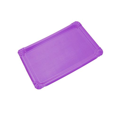5 PLATS DE SERVICE CARTON 24X33CM POURPRE