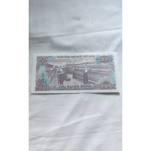 Billet De 2000 Dong Vietnam Année 1988 Tbe