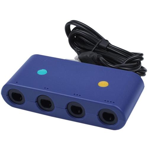 Adaptateur De Manette Gamecube Pour Nintendo Switch, Mode Turbo Et Bouton Home, Pas De Pilote, 4 Ports, Wii U Pc